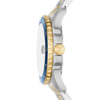 Fossil Men Stainless Steel Analog Blue Dial Watch Band Color-Multicolor