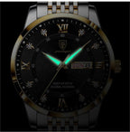 Luxury Watch for Men Stainless Steel Date Week Sport Wrist Watch