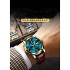 Fashion  Leather Sports Watch Elegant Week Waterproof Luminous Case Fashion Business