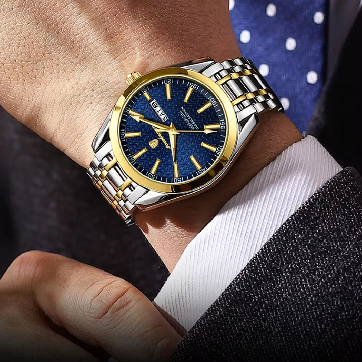 Luxury Fashion Business Wristwatches Stainless Steel Strap