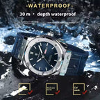 Fashion Quartz Luminous Date Calendar Leather Strap Watches
