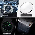 Fashion Quartz Luminous Date Calendar Leather Strap Watches
