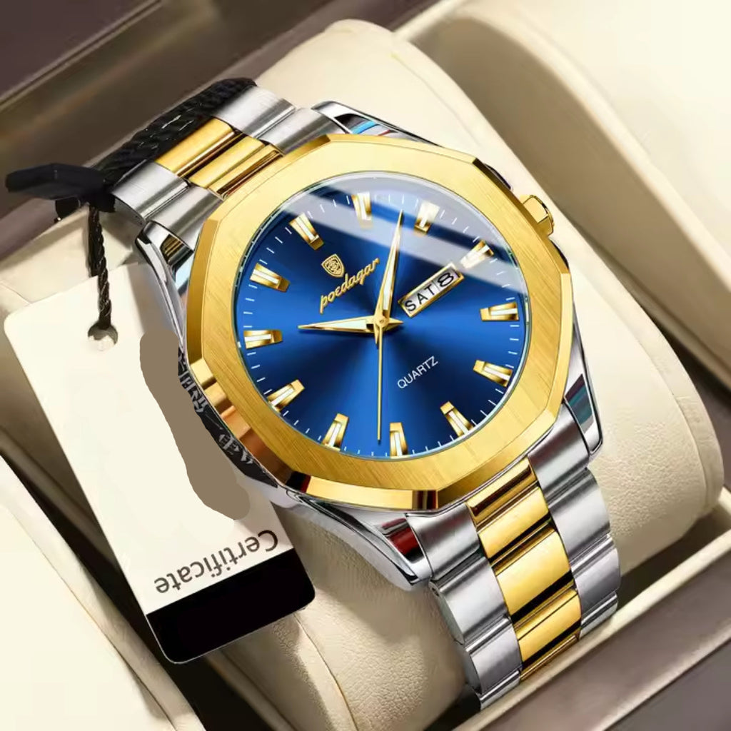 Luminous Original Stainless Steel Sport Waterproof Quartz Watches