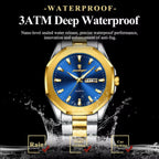 Luminous Original Stainless Steel Sport Waterproof Quartz Watches