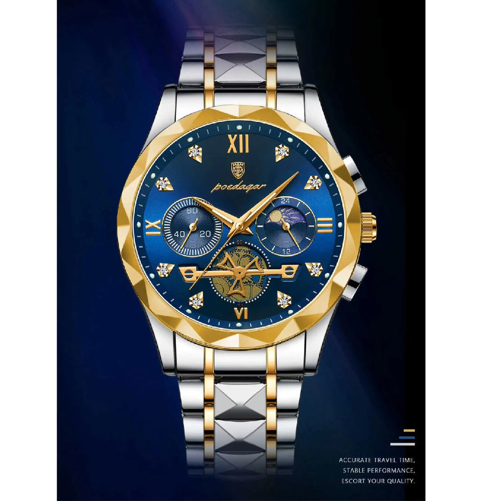 Original Chronograph Waterproof Luminous Quartz Stainless Steel Watches