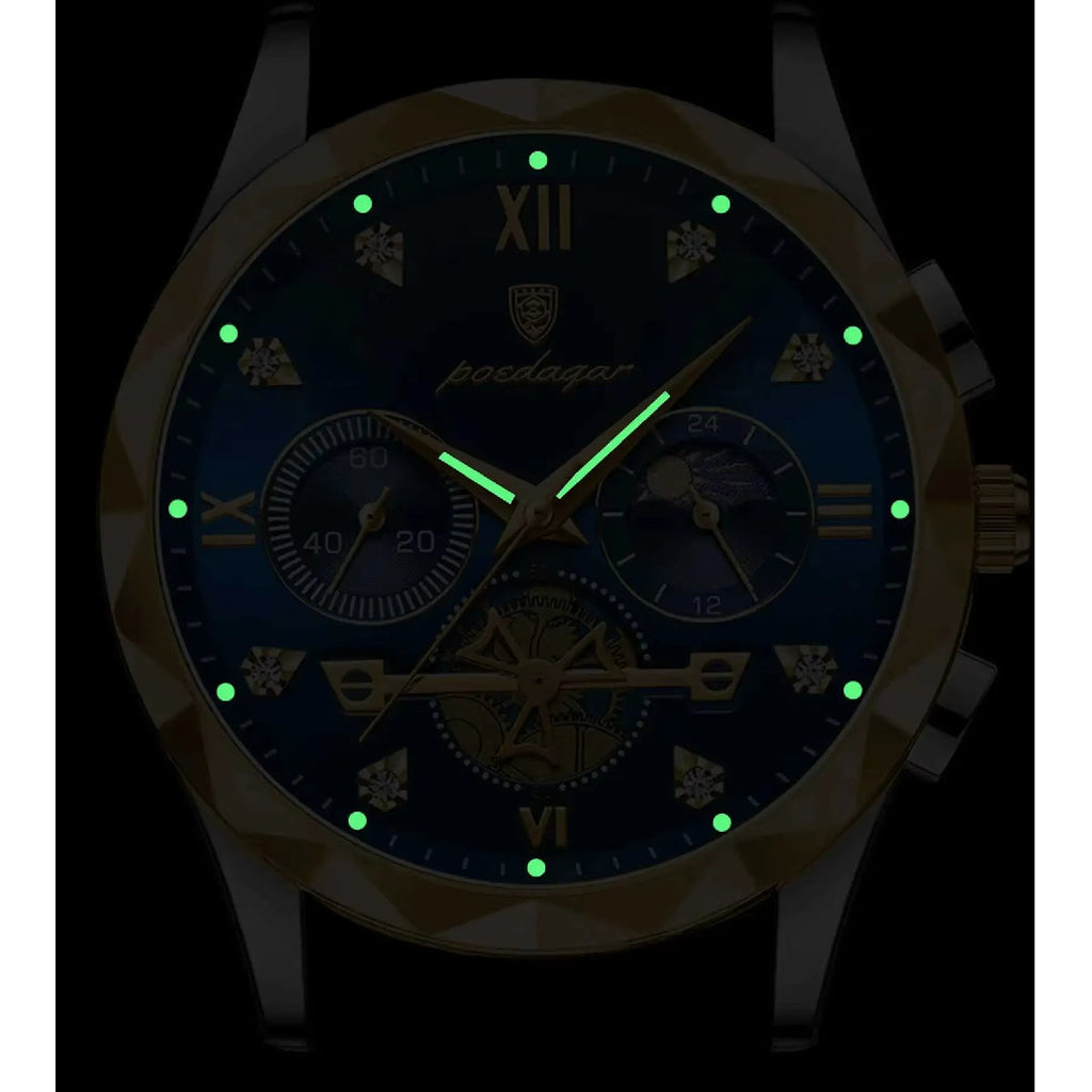 Original Chronograph Waterproof Luminous Quartz Stainless Steel Watches