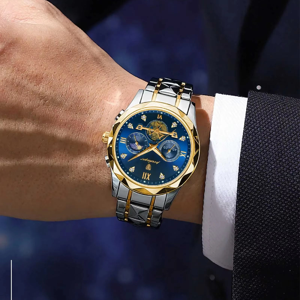 Original Chronograph Waterproof Luminous Quartz Stainless Steel Watches