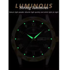 Fashion Business Casual Luminous Date Leather Wrist Watches