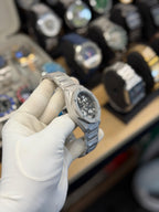 Luxury Silver Skeleton Dial Watch for Men